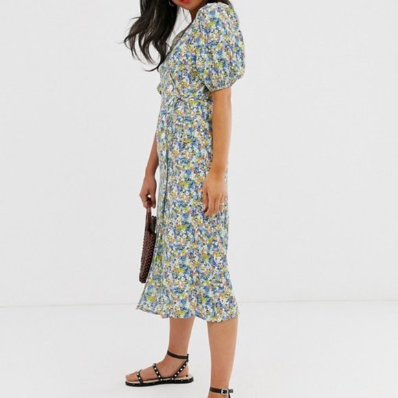 Faithfull the Brand Marta Midi Floral Dress Size 4 - Picture 2 of 5